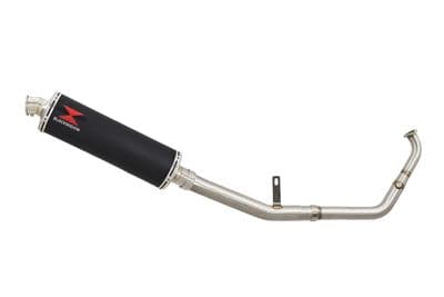 XSR 125 2021 - 2024 De - Cat Exhaust System 400mm Oval Black Stainless Silencer