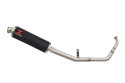 XSR 125 2021 - 2024 De - Cat Exhaust System 400mm Round Black Stainless Silencer