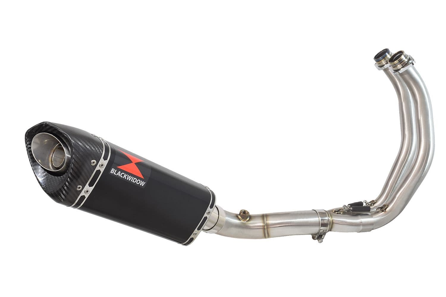 XSR 700 2021 - 2024 De - Cat Exhaust System 300mm Tri Oval Black