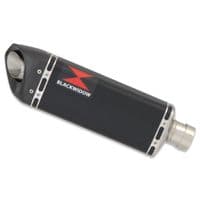 XSR 900/GP 2024-2026 High Level Exhaust System 300 mm Tri - Oval Black Steel Carbon Tip Silencer