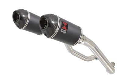 XT 660 XT660X XT660R 2004-2016 Exhaust Silencers 200mm Oval Black Stainless Carbon Tips
