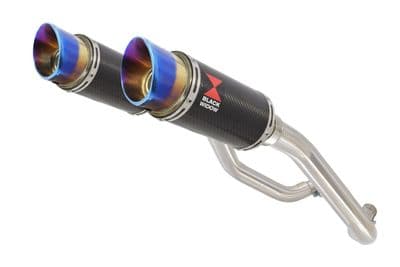 XT 660 XT660X XT660R 2004-2016 Exhaust Silencers 200mm Round Carbon Blue Tips