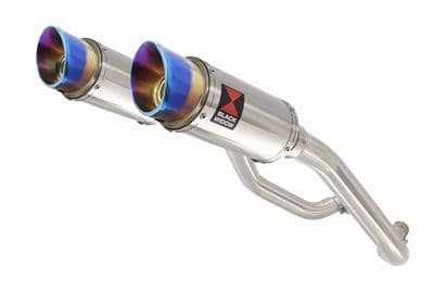XT 660 XT660X XT660R 2004-2016 Exhaust Silencers 200mm Round Stainless + Blue Tip