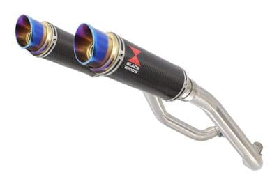 XT 660 XT660X XT660R 2004-2016 Exhaust Silencers 230mm GP Round Carbon Blue Tips
