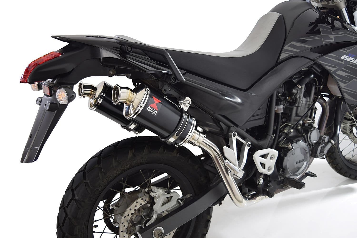 XT 660 XT660X XT660R 2004-2016 Exhaust Silencers 230mm Oval Black