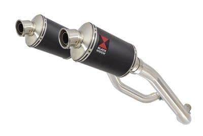 XT 660 XT660X XT660R 2004-2016 Exhaust Silencers 230mm Oval Black Stainless