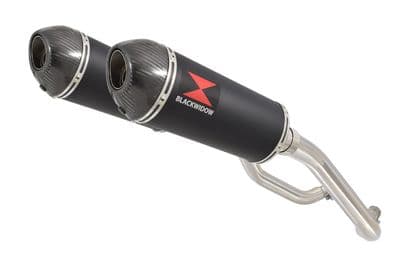 XT 660 XT660X XT660R 2004-2016 Exhaust Silencers 300mm Oval Black Stainless Carbon Tips