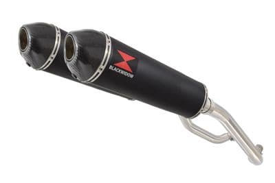 XT 660 XT660X XT660R 2004-2016 Exhaust Silencers 400mm Oval Black Stainless Carbon Tips