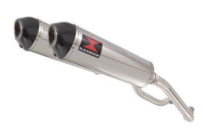 XT 660 XT660X XT660R 2004-2016 Exhaust Silencers 400mm Oval Stainless Carbon Tips