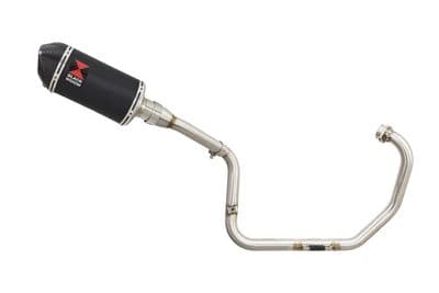 XT125R XT125X Exhaust System 200mm Oval Black Stainless Carbon Tip Silencer