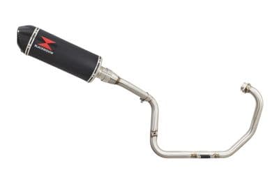 XT125R XT125X Exhaust System 300mm Oval Black Stainless Carbon Tip Silencer