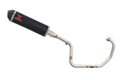 XT125R XT125X Exhaust System 400mm Oval Black Stainless Carbon Tip Silencer