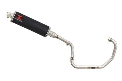 XT125R XT125X Exhaust System 400mm Oval Black Stainless Silencer