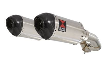 XT660Z TENERE 2008-2017 Exhaust Silencer Kit 200mm Oval Stainless Carbon Tip