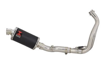 XTribute 700 2021 - 2022 De-Cat Exhaust System 230mm Oval Black Stainless Silencer