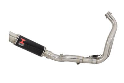 XTribute 700 2021 - 2022 De-Cat Exhaust System 230mm Round Black Stainless Silencer