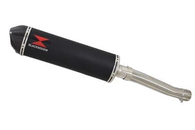 Yamaha FZR 600 FZR600R 4JH 'Fox Eye' Exhaust Silencer Kit 400mm Oval Black Stainless Carbon Tip