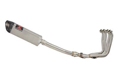 Yamaha YZF R1 98-01 Exhaust System with 350mm Tri Oval Stainless Carbon Tip Silencer