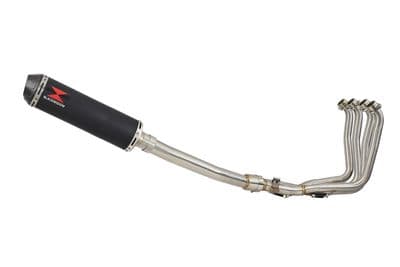 Yamaha YZF R1 98-01 Exhaust System with 370mm Round Black Stainless Carbon Tip Silencer