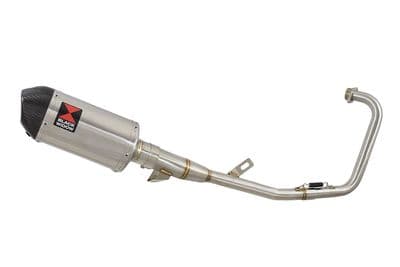 YBR 125 2004 - 2017 Full Exhaust System 200mm Oval Stainless Carbon Tip Silencer
