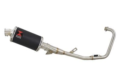 YBR 125 2004 - 2017 Full Exhaust System 230mm Oval Black Stainless Silencer