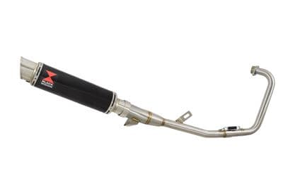 YBR 125 2004 - 2017 Full Exhaust System 350mm GP Round Black Stainless Silencer