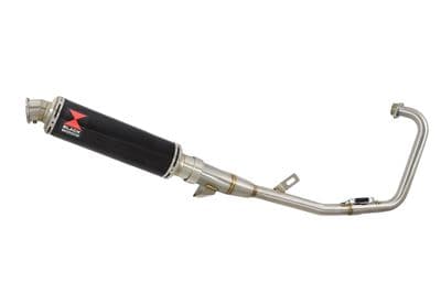 YBR 125 2004 - 2017 Full Exhaust System 350mm Round Black Stainless Silencer