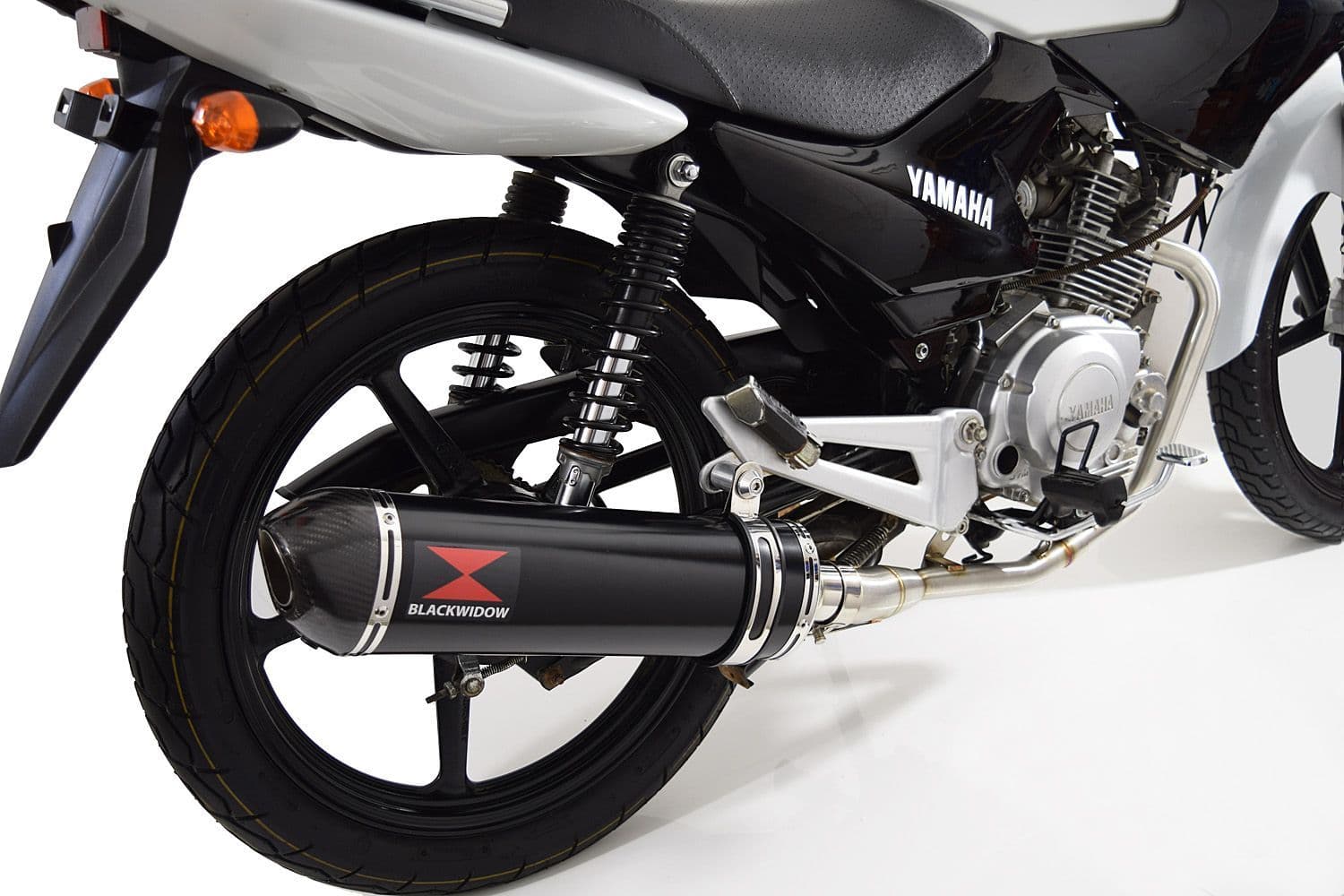 YBR 125 2004 - 2017 Full Exhaust System 400mm Oval Black Stainless