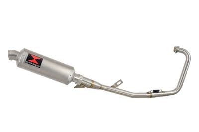 YBR 125 Custom 2005 - 2017 Full Exhaust System 300mm Hexagonal Brushed Stainless Silencer