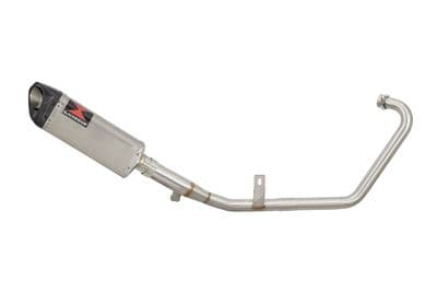YS125 2017-2020 Exhaust System 300mm Tri-Oval Stainless Carbon Tip Silencer