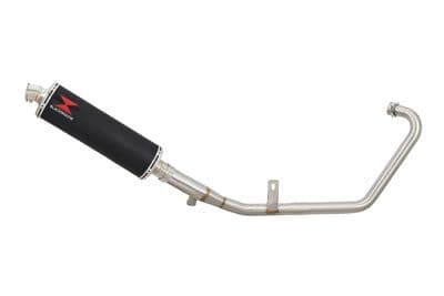YS125 2017-2020 Exhaust System 400mm Oval Black Stainless Silencer