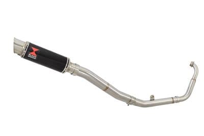 YZF-R 125 14-18 High Level Big Bore Exhaust System 230mm GP Round Black Stainless Silencer