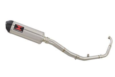 YZF-R 125 14-18 High Level Big Bore Exhaust System 300mm Oval Stainless Carbon Tip Silencer