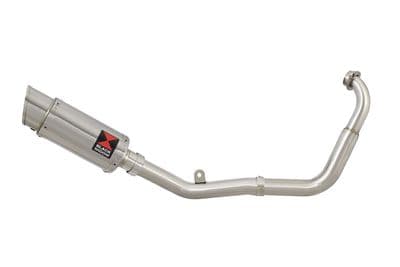 YZF-R 125 14-18 Low Level Big Bore Exhaust System 200mm Round Stainless Silencer