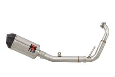 YZF-R 125 2008 - 2013 Big Bore Exhaust System 200mm Oval Stainless Carbon Tip Silencer