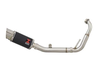 YZF-R 125 2008 - 2013 Big Bore Exhaust System 200mm Round Black Stainless Silencer