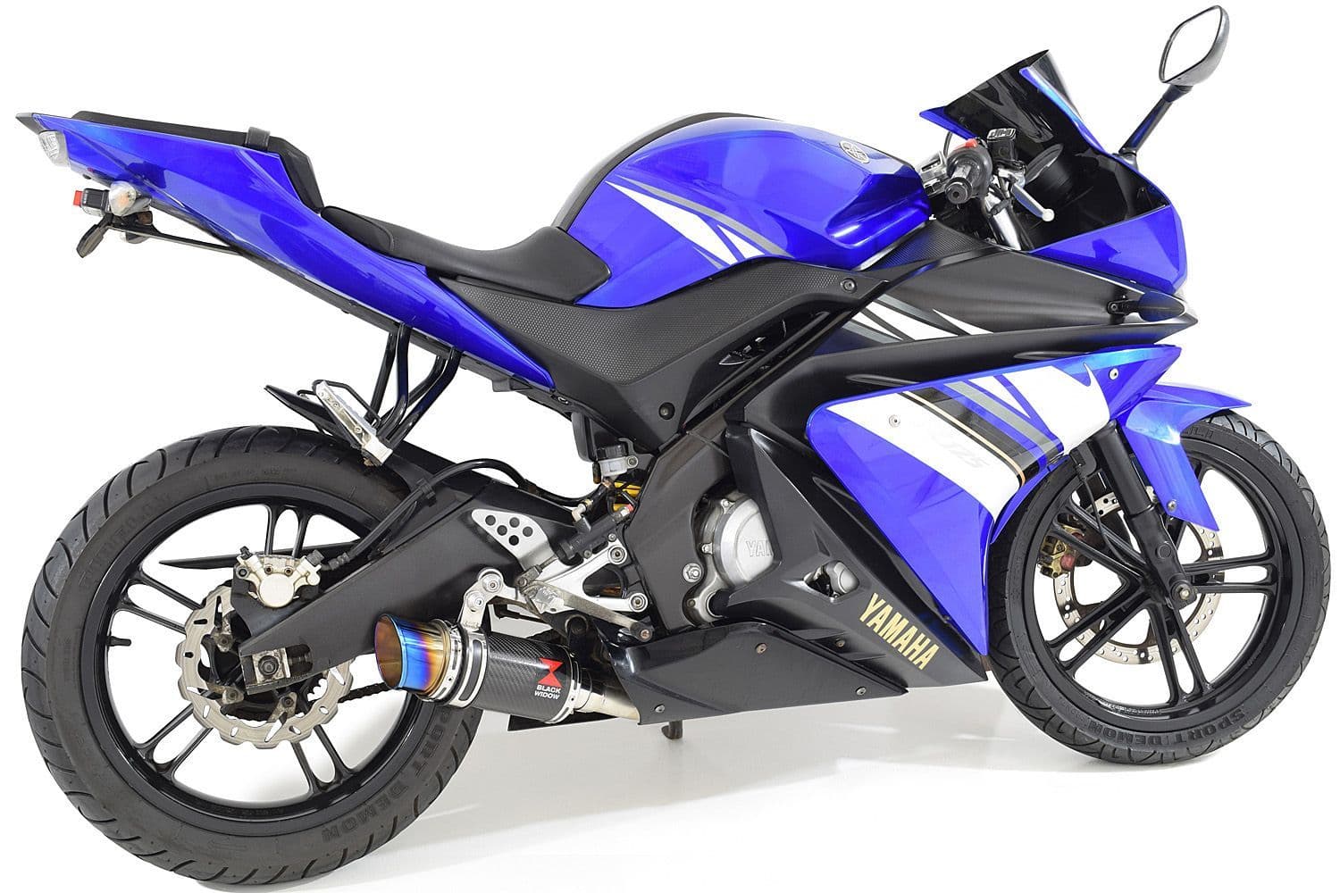 YAMAHA
デジタルサウンドプロジェクター
YSP-1400 YZF-R 125 2008 - 2013 Big Bore Exhaust System 200mm Round Blue Tip