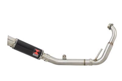 YZF-R 125 2008 - 2013 Big Bore Exhaust System 230mm GP Round Black Stainless Silencer