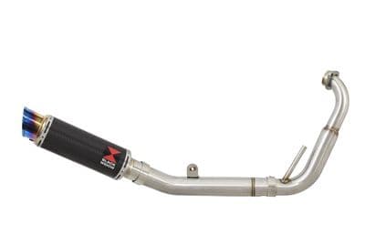 YZF-R 125 2008 - 2013 Big Bore Exhaust System 230mm GP Round Blue Tip Carbon Silencer