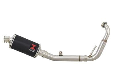 YZF-R 125 2008 - 2013 Big Bore Exhaust System 230mm Oval Black Stainless Silencer