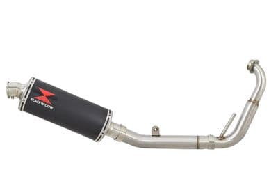 YZF-R 125 2008 - 2013 Big Bore Exhaust System 300mm Oval Black Stainless Silencer