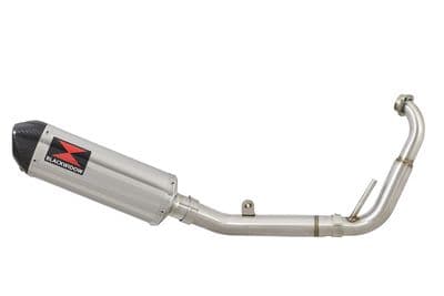 YZF-R 125 2008 - 2013 Big Bore Exhaust System 300mm Oval Stainless Carbon Tip Silencer