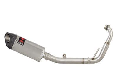 YZF-R 125 2008 - 2013 Big Bore Exhaust System 300mm Tri Oval Stainless Carbon Tip Silencer