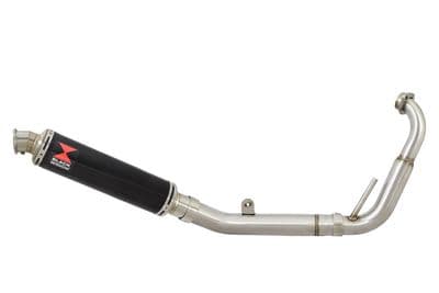 YZF-R 125 2008 - 2013 Big Bore Exhaust System 350mm Round Black Stainless Silencer
