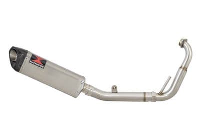 YZF-R 125 2008 - 2013 Big Bore Exhaust System 350mm Tri Oval Stainless Carbon Tip Silencer