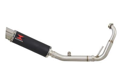 YZF-R 125 2008 - 2013 Big Bore Exhaust System 360mm GP Round Black Stainless Silencer