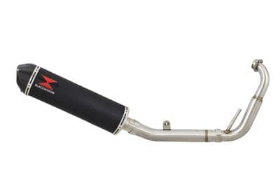 YZF-R 125 2008 - 2013 Big Bore Exhaust System 400mm Oval Black Stainless Carbon Tip Silencer