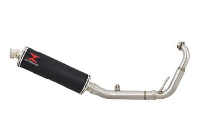 YZF-R 125 2008 - 2013 Big Bore Exhaust System 400mm Oval Black Stainless Silencer