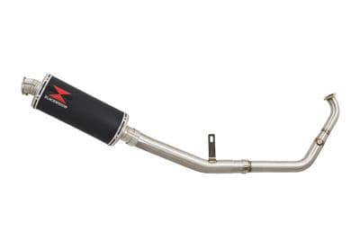 YZF - R 125 2021 - 2024 De - Cat Exhaust System 300mm Oval Black Stainless Silencer