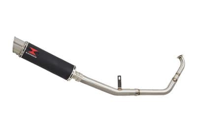 YZF - R 125 2021 - 2024 De - Cat Exhaust System 360mm GP Round Black Stainless Silencer